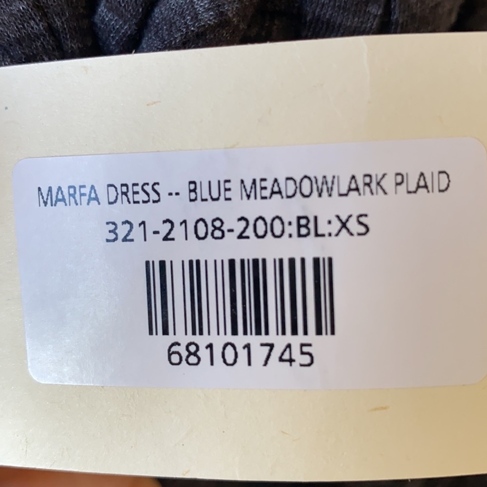 Doen - Marfa dress - blue Meadowlark plaid - size XS - BNWT - Picture 5 of 8